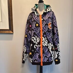 Gino Green global rare vintage hoodie Jacket full of 9’s EUC 5X